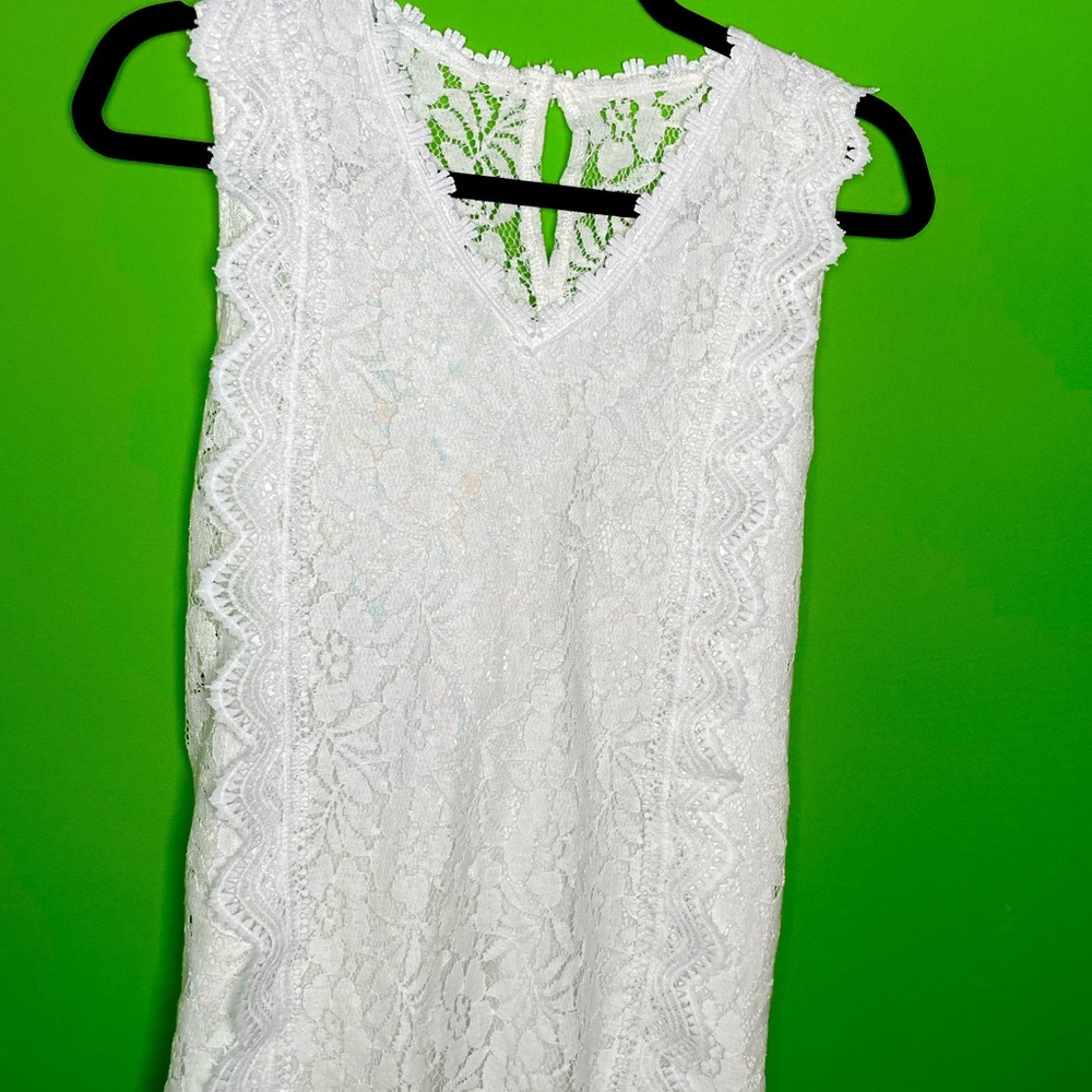 White Lace Tank